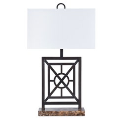 29.25in H METAL + GRANITE TABLE LAMP  1PCS UPS PACK 3.3ft 1 Count Image