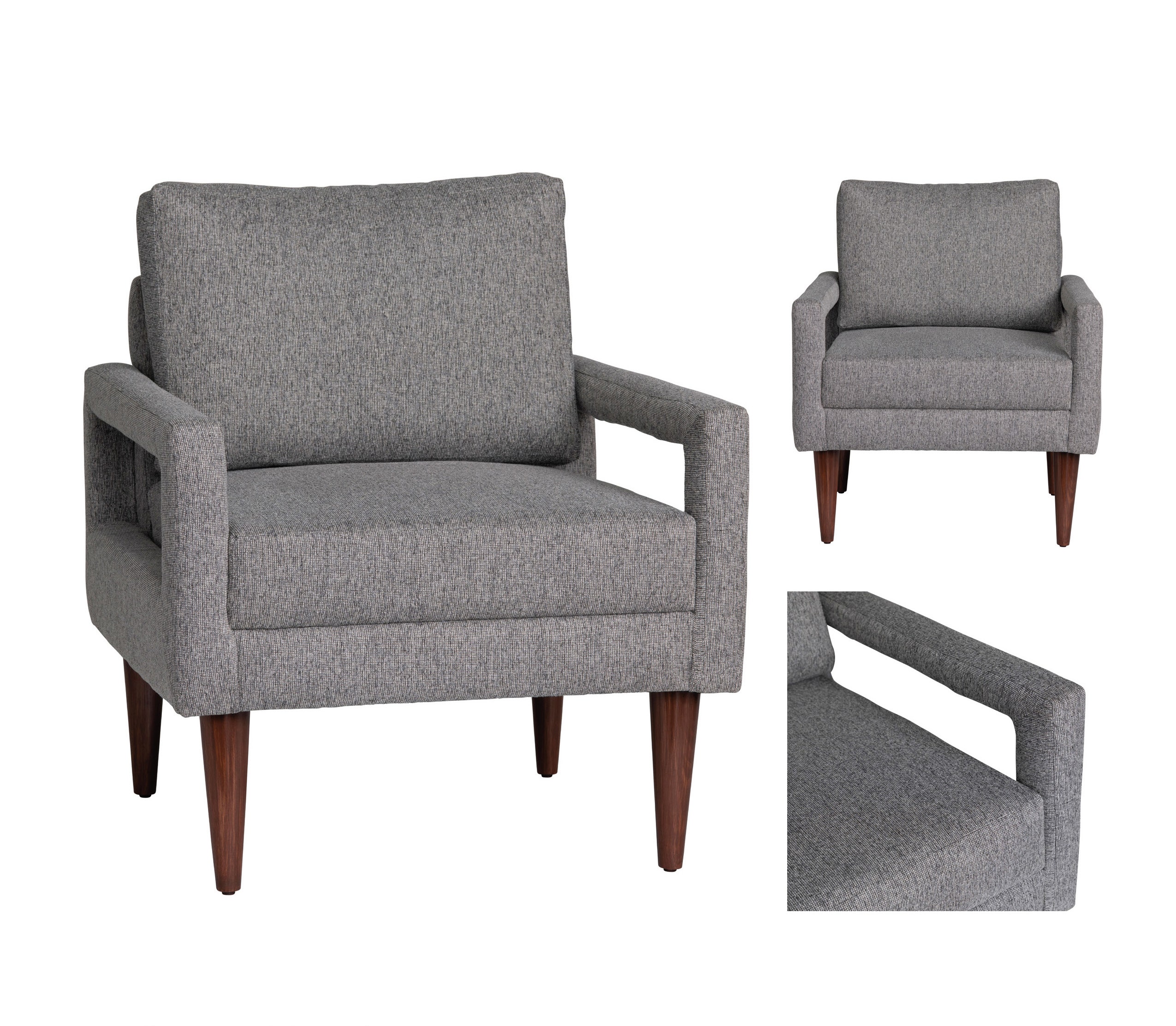 Benjara Adi Multicolour Fabric Side Chair with Black Solid