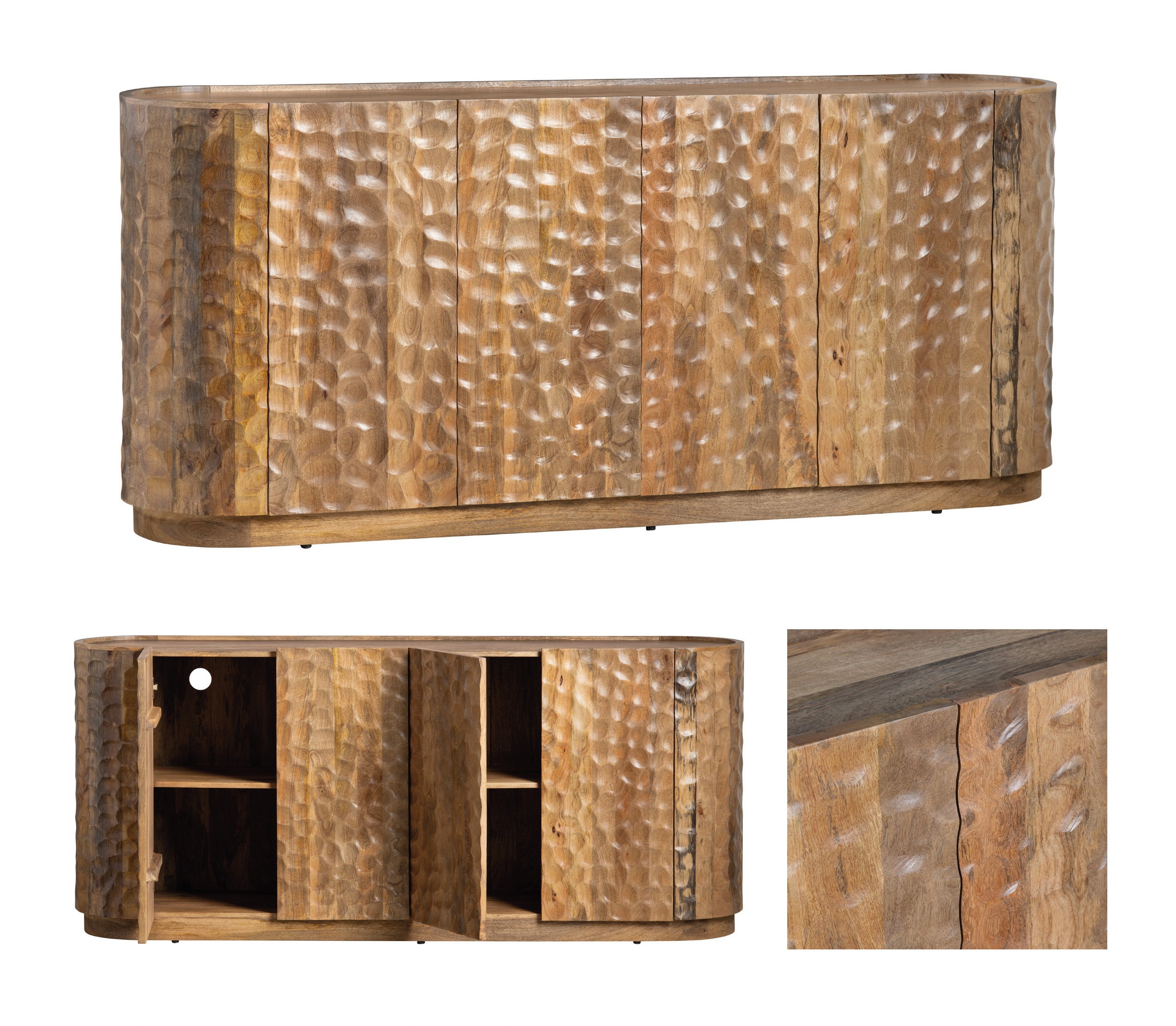 Gibson Natural Four-Door Sideboard - Crestview Collection