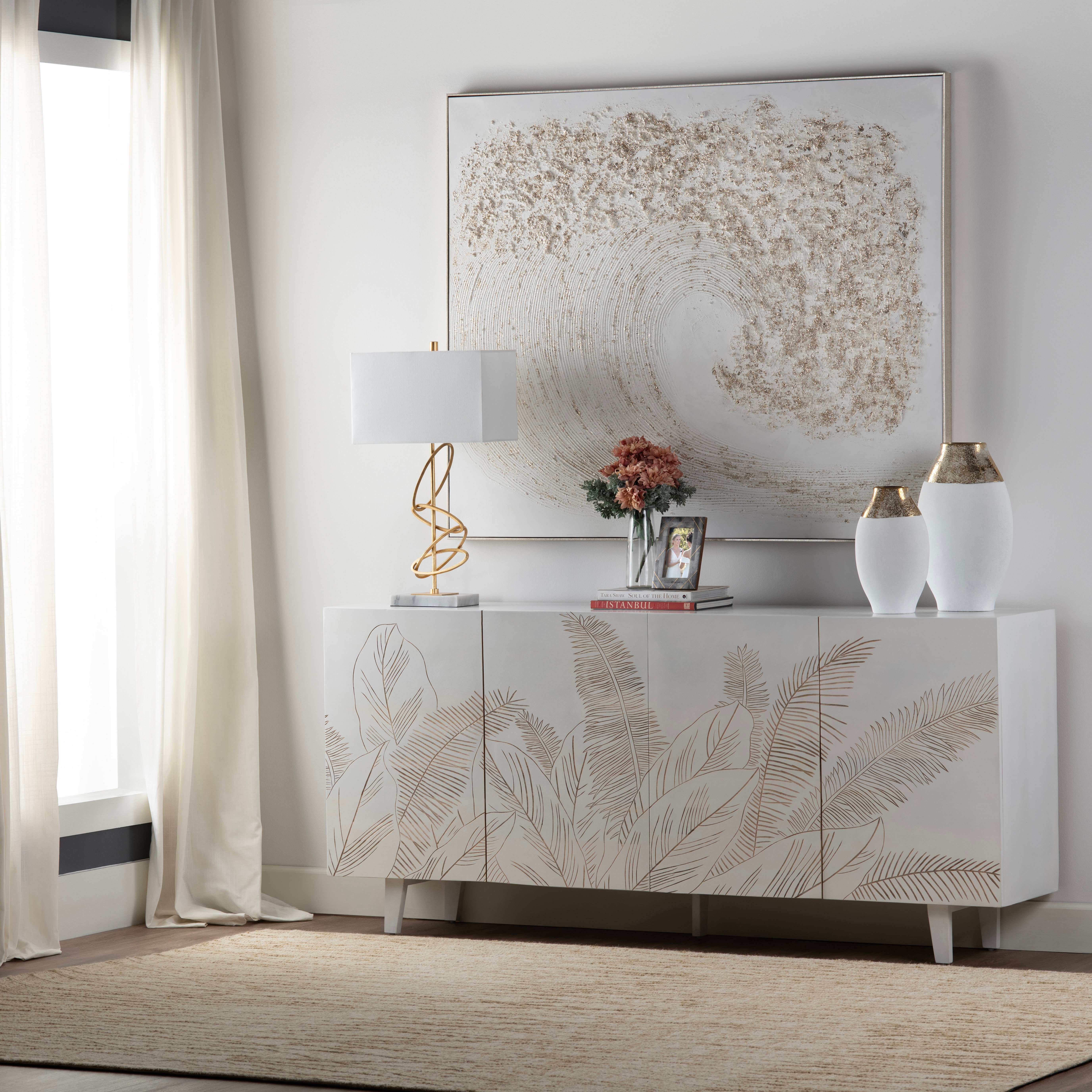 Seaside Four-Door Sideboard - Crestview Collection