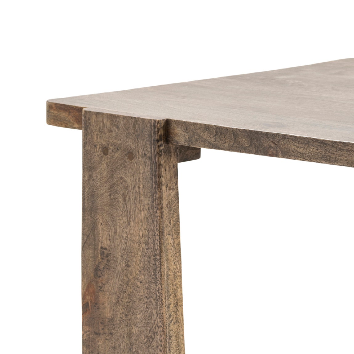 【希少】INOUT「Cross Table」 iNSPIRE Q X-Cross Base Metal & Wood End Table in Oak Brown