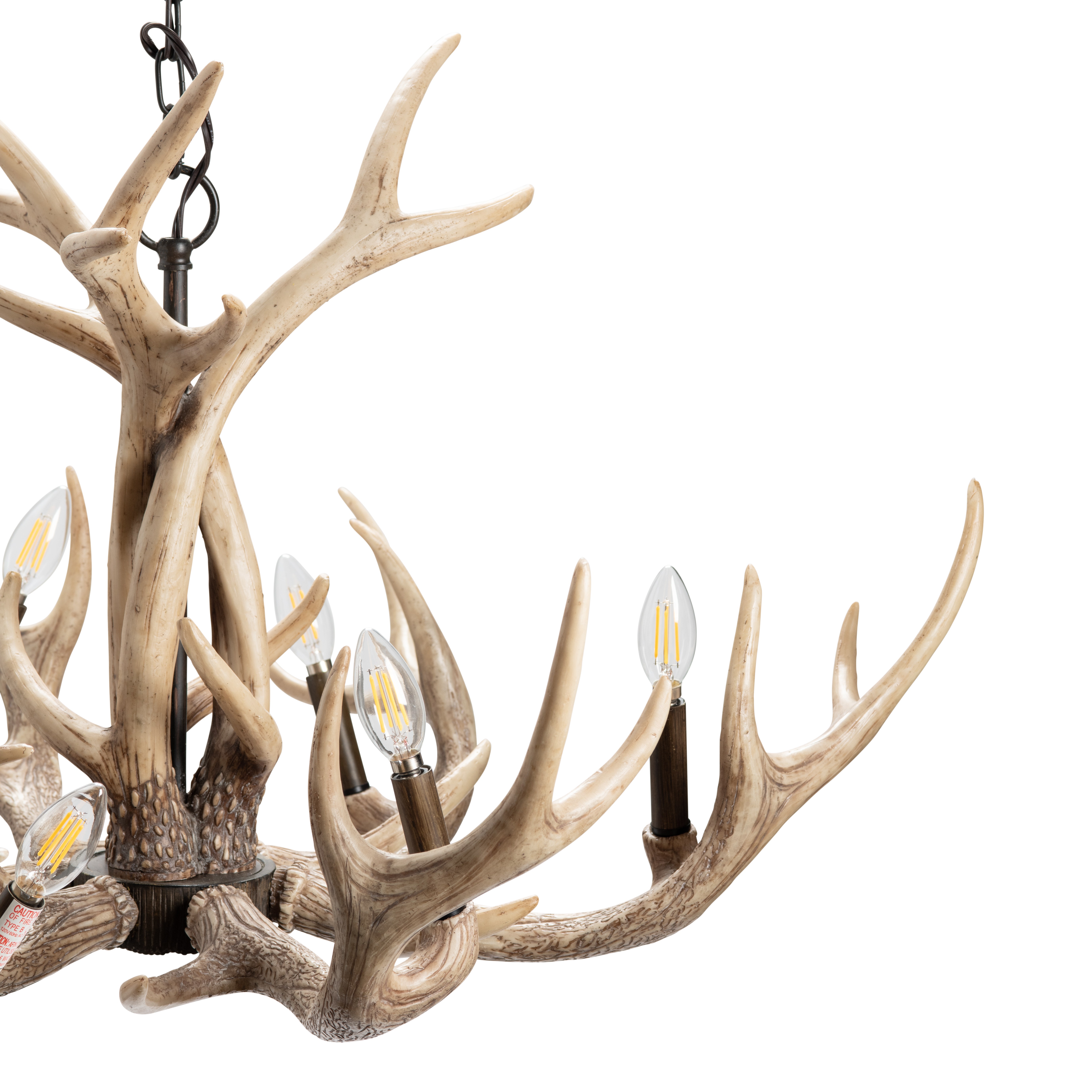 Antler ペンダントライト The Reagan 8 Light Tall Mule Deer Antler Chandelier